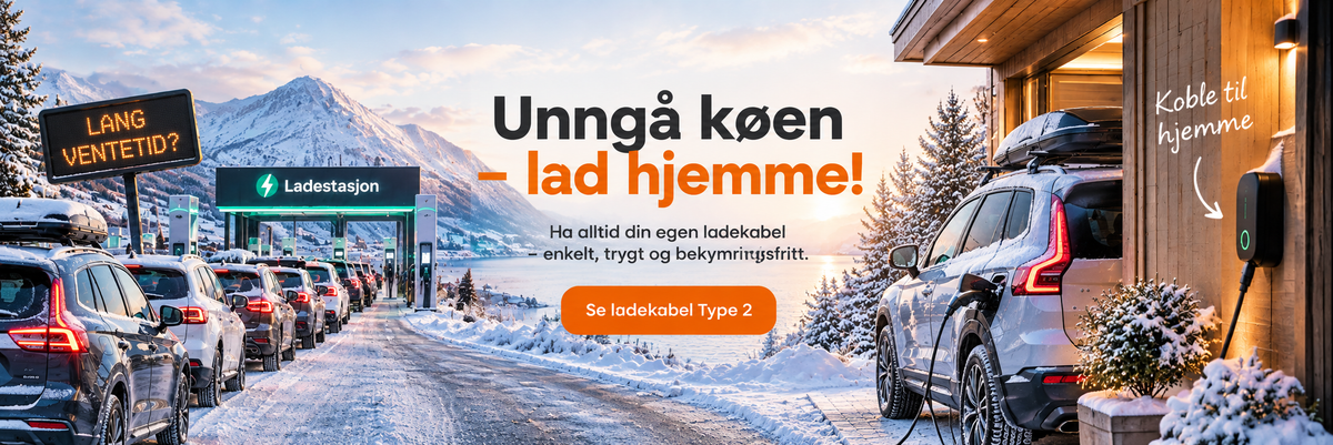 🚗 Unngå ladekøen i vinter – ha din egen ladekabel i bilen