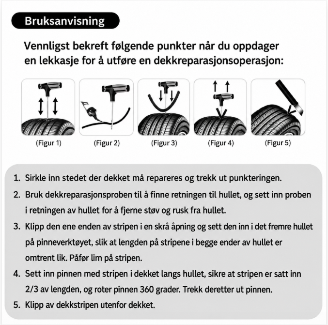 Dekk reperasjons sett